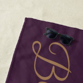 Serviette De Plage Purple moderne (En situation)