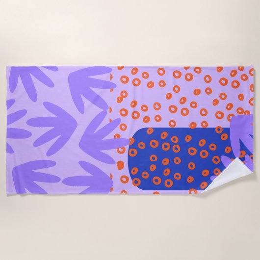 Serviette De Plage PURPLE PALMS Beach Tower (Devant)