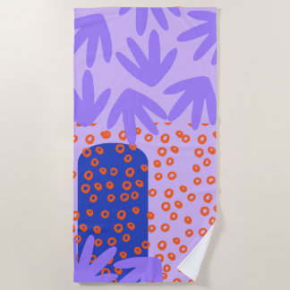 Serviette De Plage PURPLE PALMS Beach Tower