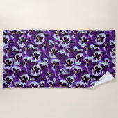 Serviette De Plage Purple Pany Bouquet (Devant)