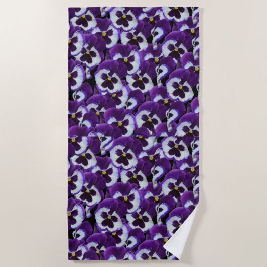 Serviette De Plage Purple Pany Bouquet (Devant)