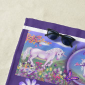 Serviette de plage Purple Paradise (En situation)