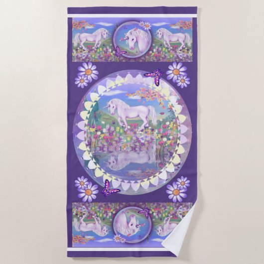 Serviette de plage Purple Paradise (Devant)