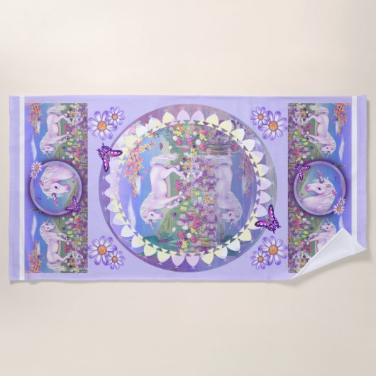 Serviette de plage Purple Paradise (Devant)