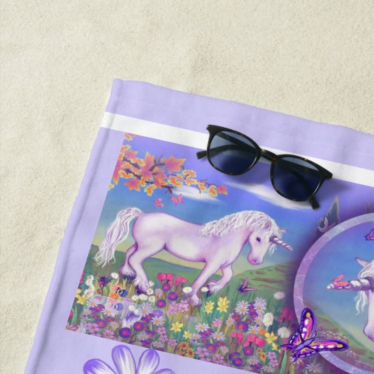 Serviette de plage Purple Paradise (En situation)