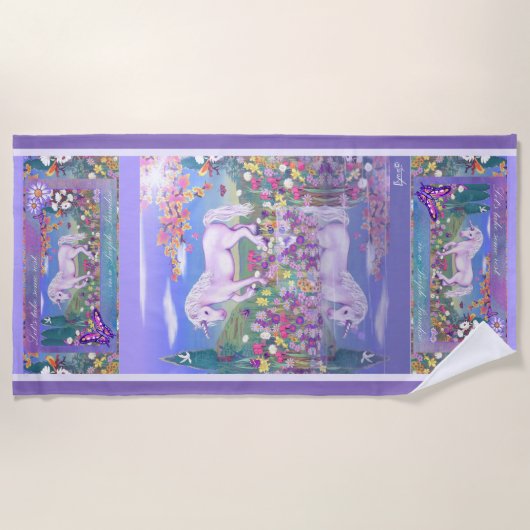 Serviette de plage Purple Paradise (Devant)