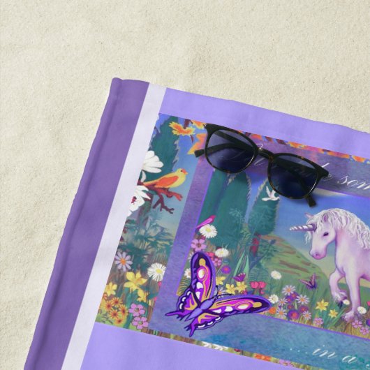 Serviette de plage Purple Paradise (En situation)
