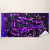 Serviette De Plage Purple Rose Elephant Dans La Nu (Devant)