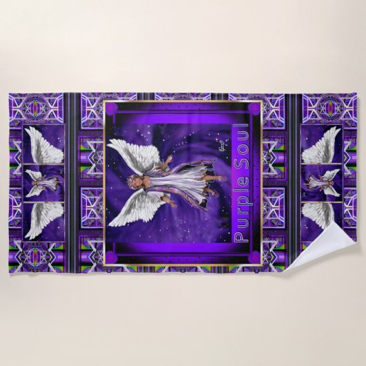 Serviette de plage Purple Soul (Devant)