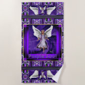 Serviette de plage Purple Soul (Devant)