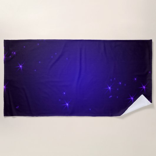 Serviette De Plage Purple Stars (Devant)