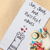 Serviette De Plage Purrfect Waves Pawesome