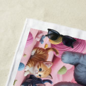 Serviette de plage PURRMA Chaton Mignon (En situation)