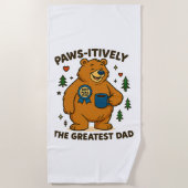 Serviette De Plage Pws-itivement le plus grand papa ours (Devant)