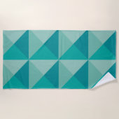 Serviette De Plage Pyramides Turquoise (Devant)