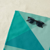 Serviette De Plage Pyramides Turquoise (En situation)