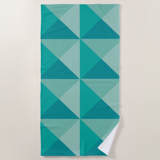 Serviette De Plage Pyramides Turquoise (Devant)