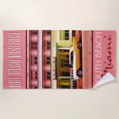 Serviette De Plage Quartier Art déco de South Beach Miami (Devant)