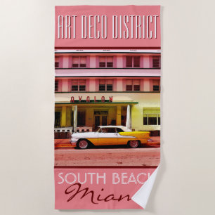 Serviette De Plage Quartier Art déco de South Beach Miami