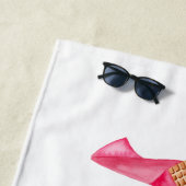 Serviette De Plage Quatre glaces personnalisées (En situation)