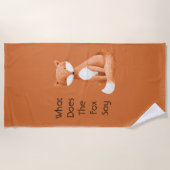 Serviette De Plage Que dit le renard ?? (Devant)