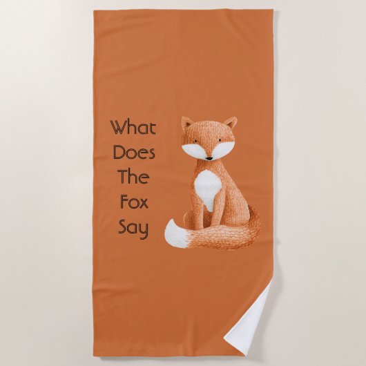 Serviette De Plage Que dit le renard ?? (Devant)