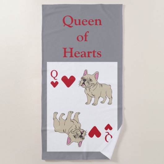 Serviette De Plage Queen of Hearts (Devant)