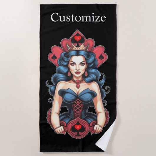 Serviette De Plage Queen of Spades Thunder_Cove (Devant)