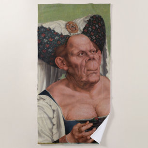 Serviette De Plage Quentin Matsys - Une Vieille Femme Grotesque