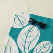 Serviette De Plage Quilt hawaïen Naupaka en beige (En situation)