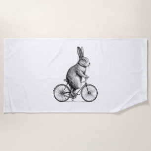 Serviette De Plage Rabbit Sur Un Vélo Bunny Vélo Vélos Hommes W