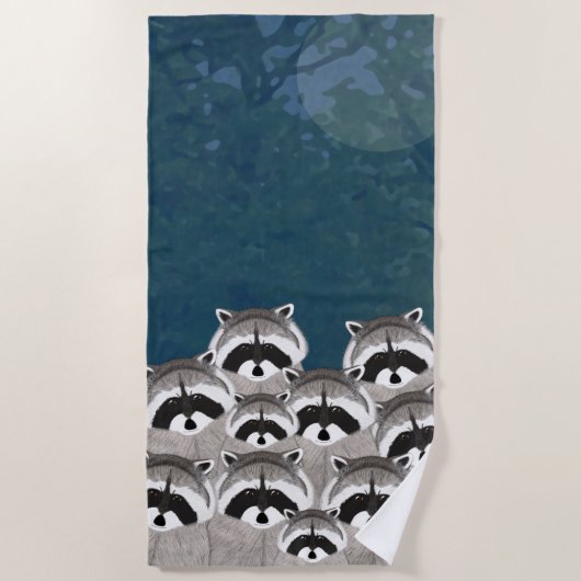 Serviette de plage Raccoons (Devant)