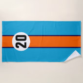 SERVIETTE DE PLAGE RACING 1970 (Devant)
