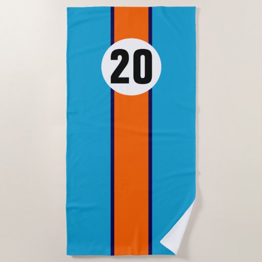SERVIETTE DE PLAGE RACING 1970 (Devant)