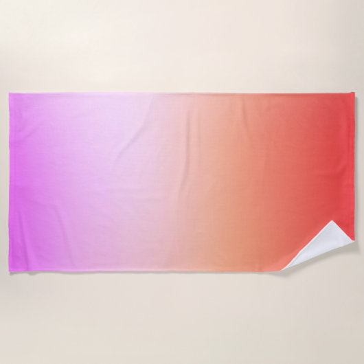 Serviette De Plage Radiant Pastel Sunset Gradient (Devant)