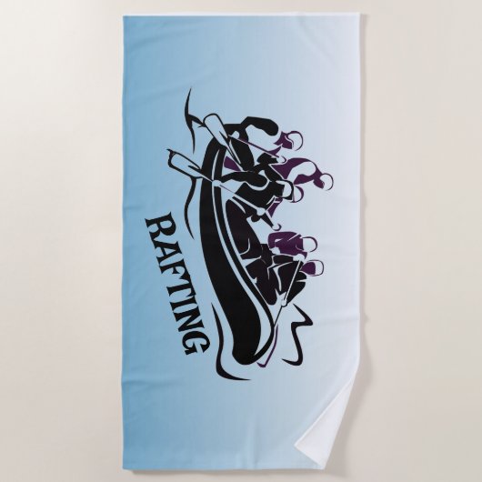 Serviette De Plage Rafting de la rivière White Water (Devant)
