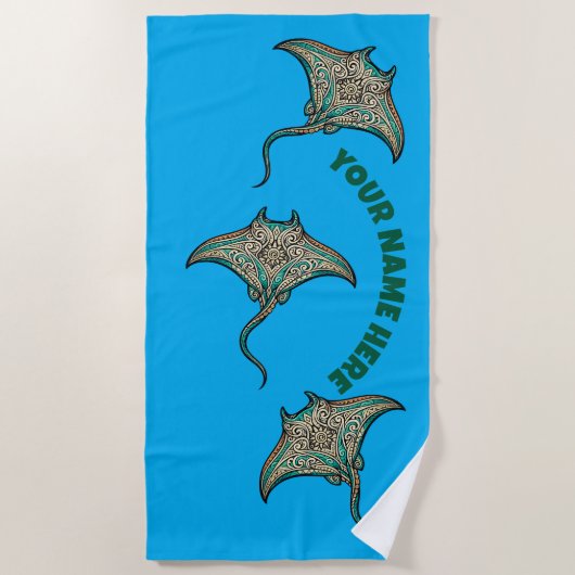 Serviette De Plage Raie Manta (Devant)