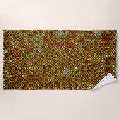 Serviette De Plage Raies brûlées et échecs tachés (Devant)
