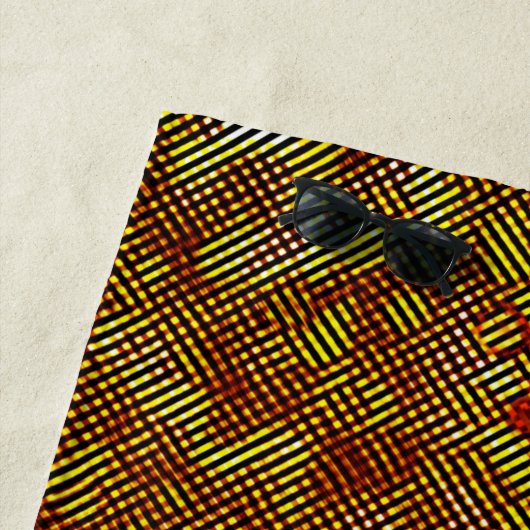 Serviette De Plage Raies brûlées et échecs tachés (En situation)
