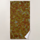 Serviette De Plage Raies brûlées et échecs tachés (Devant)