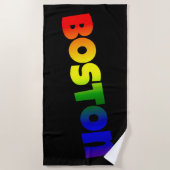 Serviette De Plage Rainbow Boston (Devant)