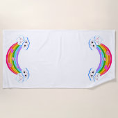 Serviette de plage Rainbow Clouds (Devant)