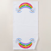 Serviette de plage Rainbow Clouds (Devant)