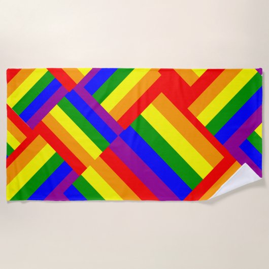 Serviette de plage Rainbow Fun (Devant)