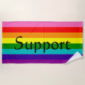 Serviette De Plage Rainbow, Gay et sympathisants (Devant)