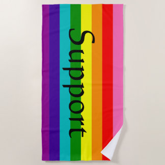 Serviette De Plage Rainbow, Gay et sympathisants