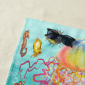 Serviette de plage Rainbow Jellyfish (En situation)