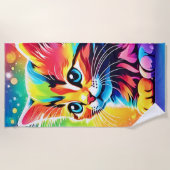 Serviette De Plage Rainbow Kitten Dream (Devant)