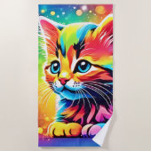 Serviette De Plage Rainbow Kitten Dream (Devant)