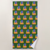 Serviette De Plage Rainbow Lorikeet Parrot Motif (Devant)